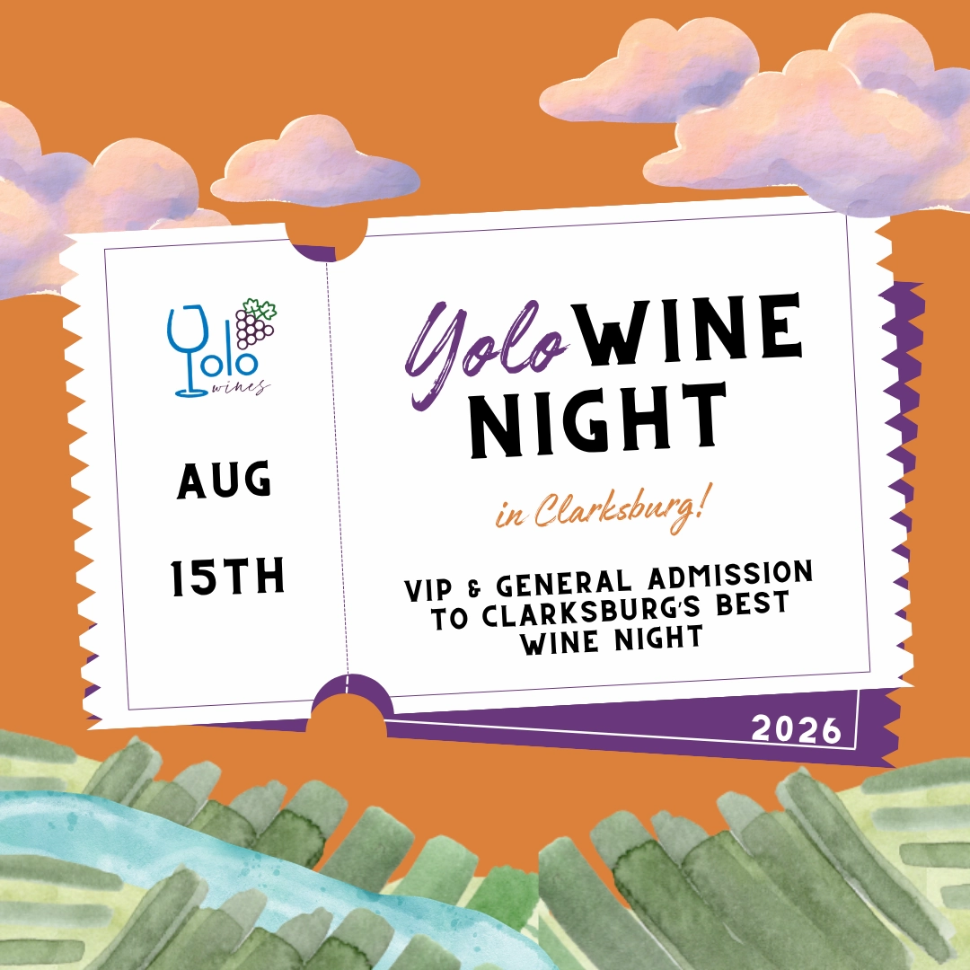 Yolo Wine Night event ticket for August 15th at Rendez-vous Winery in Clarksburg.